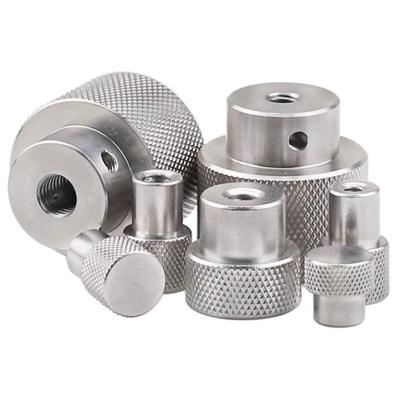 Stainless steel knurled flat head nut